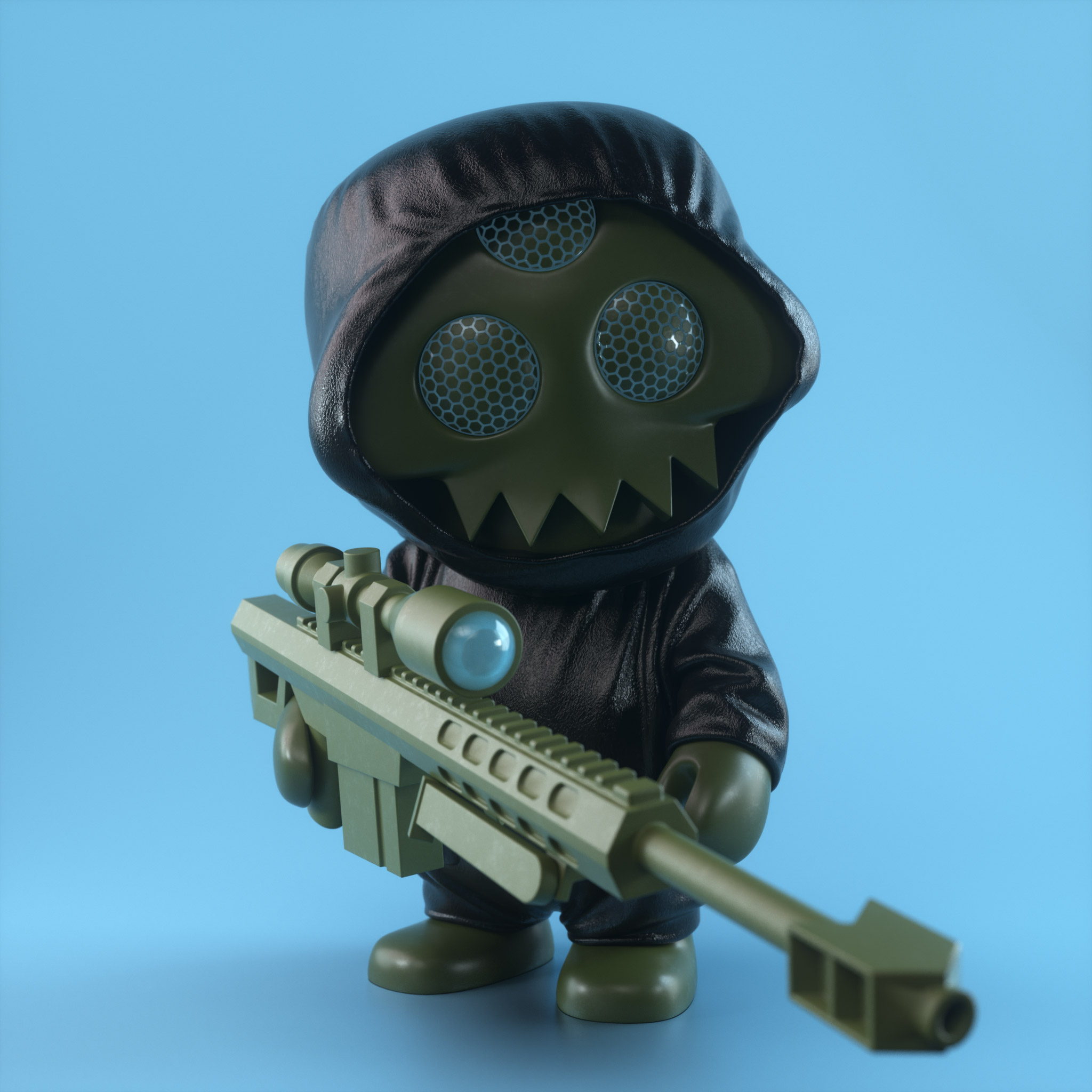 Olive Guy Horror / Sci-Fi TOUNGLESS GOHST